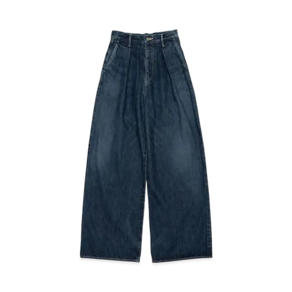 Graphpaper Selvage Denim Two Tuck Wide Pants "Indigo"