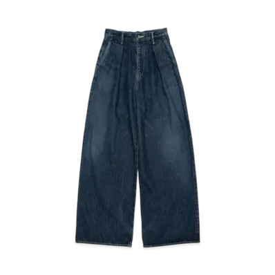 Graphpaper Selvage Denim Two Tuck Wide Pants "Indigo"