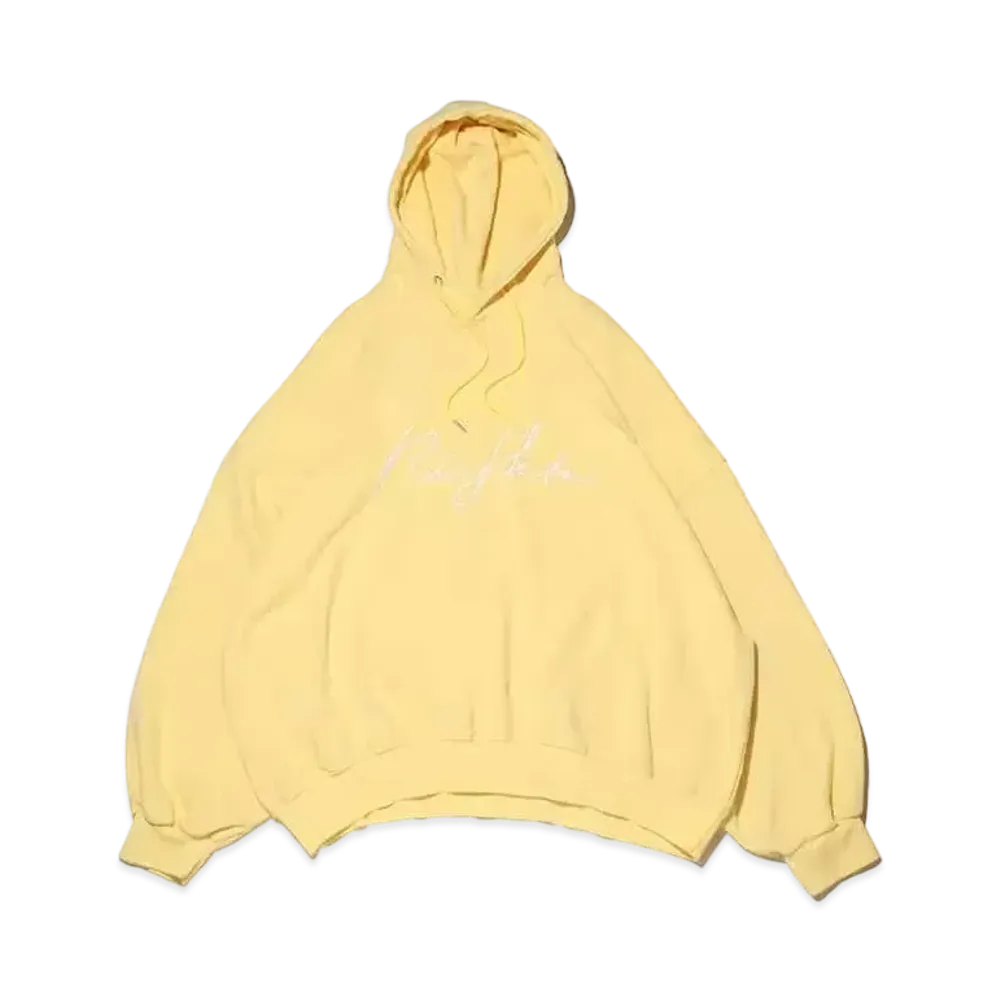 atmos pink Riehata Embroidered Logo Hoodie "Yellow"