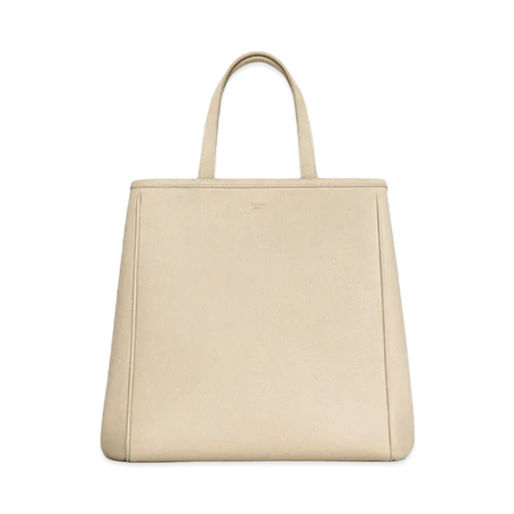 CELINE Small Folded Cabas in Grained Calfskin "Linen"
