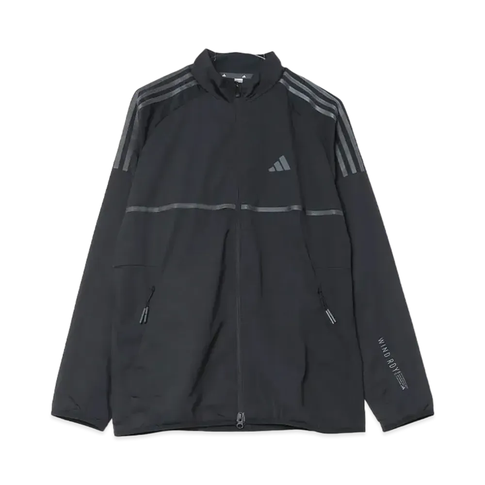 adidas Golf Three Stripes Full Zip Wind "Black"
