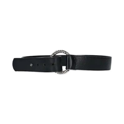 Chrome Hearts Scroll Leather Belt "Black/Silver"