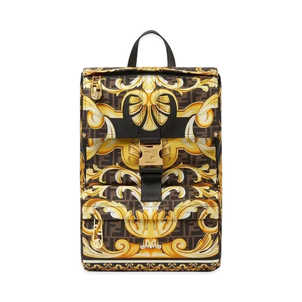 FENDI x Versace Fendace Gold Baroque Backpack "Black"