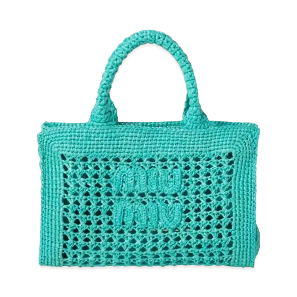 MIUMIU Crochet Handbag "Emerald Green"
