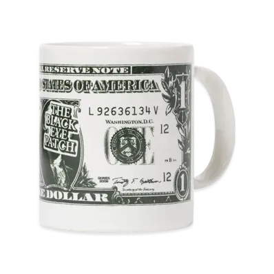 BlackEyePatch Dollar Bill Mug "White"