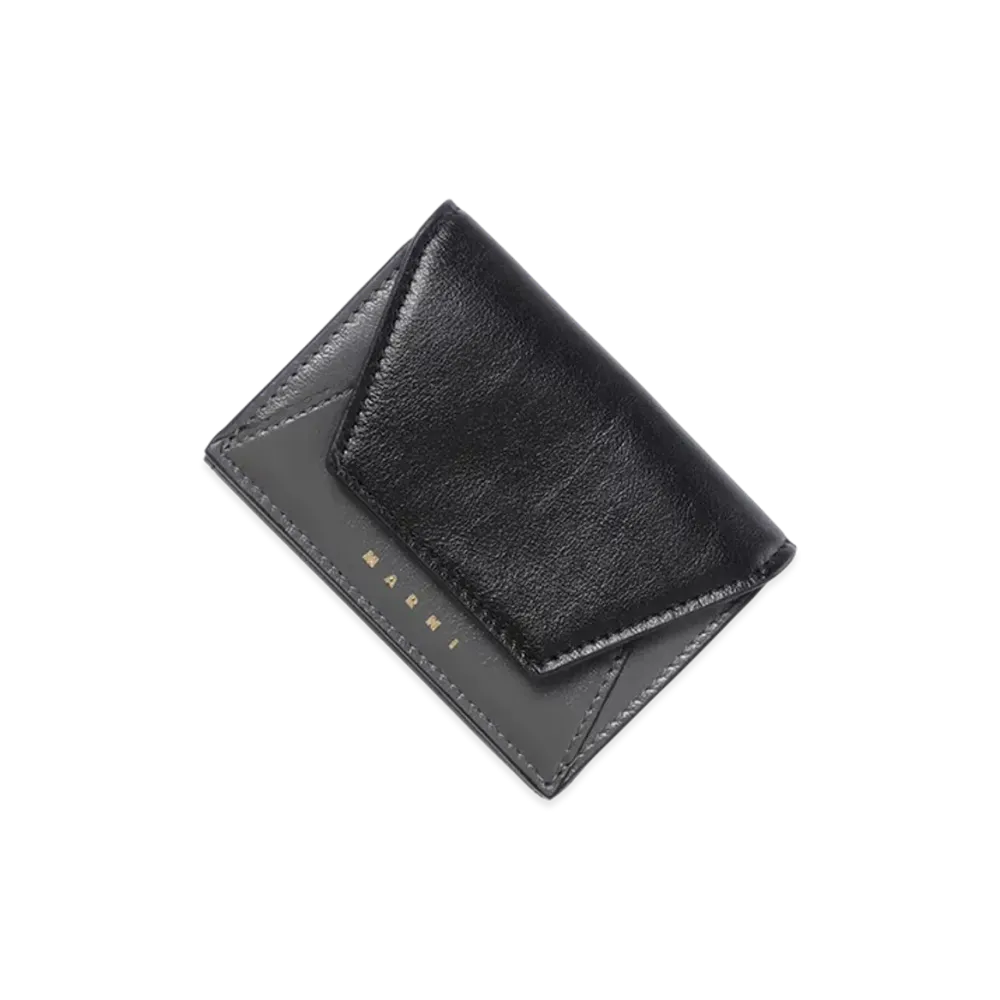 MARNI Trifold Wallet "Mercury/Black"