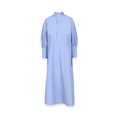 CELINE Women's Shirt Dress Cotton Poplin "Lightblue"