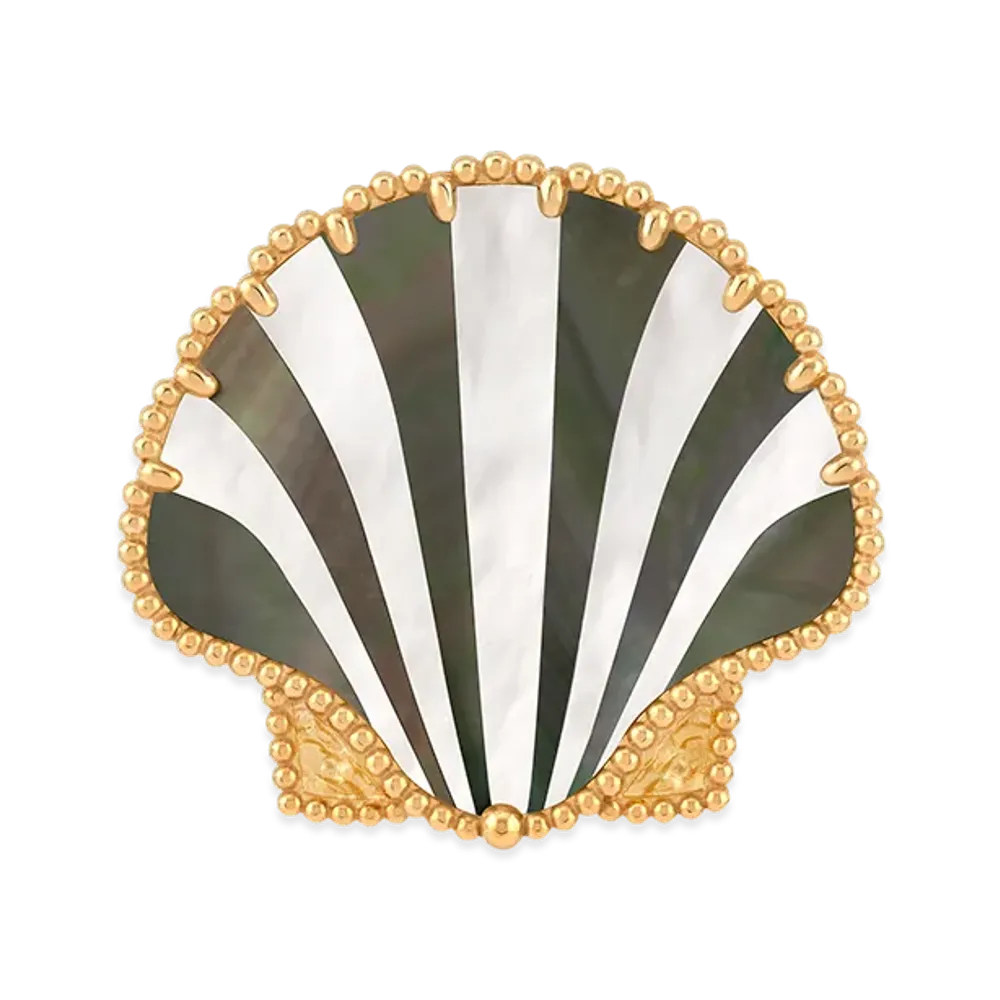 Van Cleef & Arpels Lucky Summer Seashell clip "18K Yellow gold/Mother-of-pearl"
