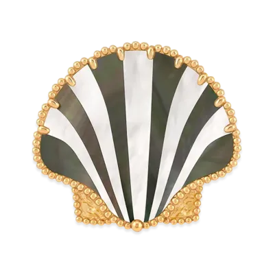 Van Cleef & Arpels Lucky Summer Seashell clip "18K Yellow gold/Mother-of-pearl"