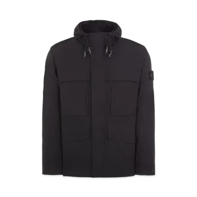 Stone Island 414F1 Weatherproof Cotton Canvas_ Ghost Piece With Detachable Lining "Black"