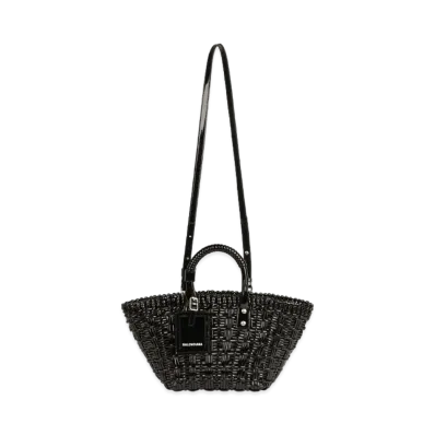 BALENCIAGA Women's Bistro XS Basket With Strap "Black"