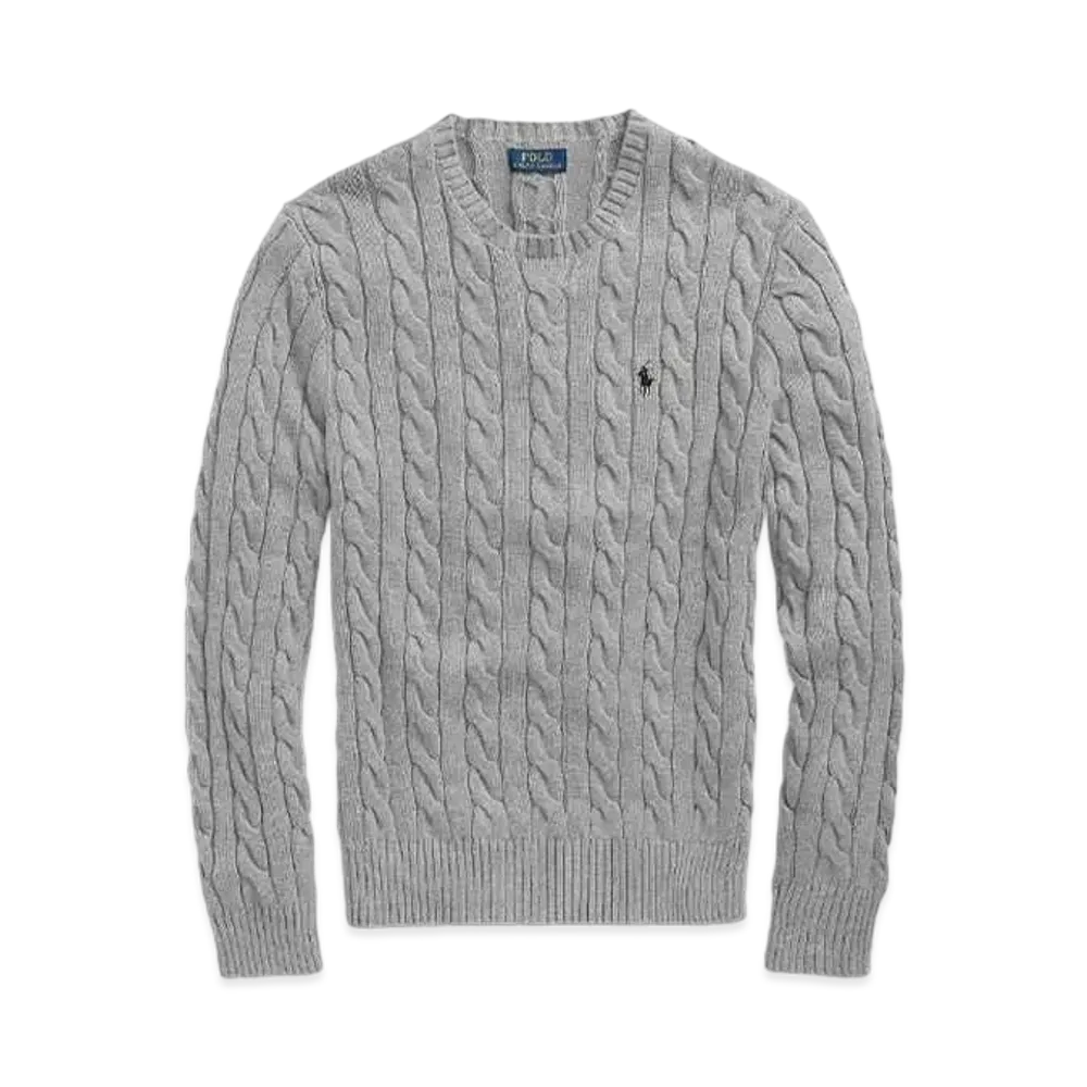 Polo Ralph Lauren Cable knit cotton sweater "Gray"