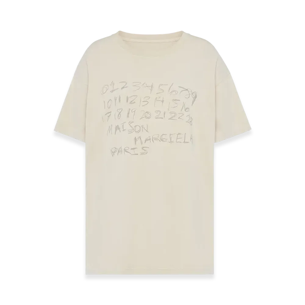 Maison Margiela Numbering Cotton T-Shirt "Sand"