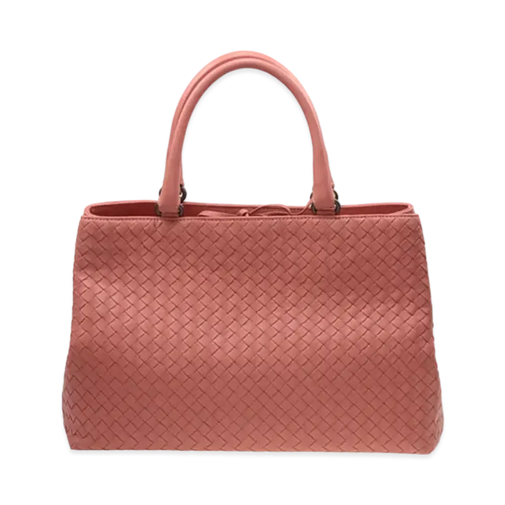 Bottega Veneta Lambskin Hand Bag "Pink"