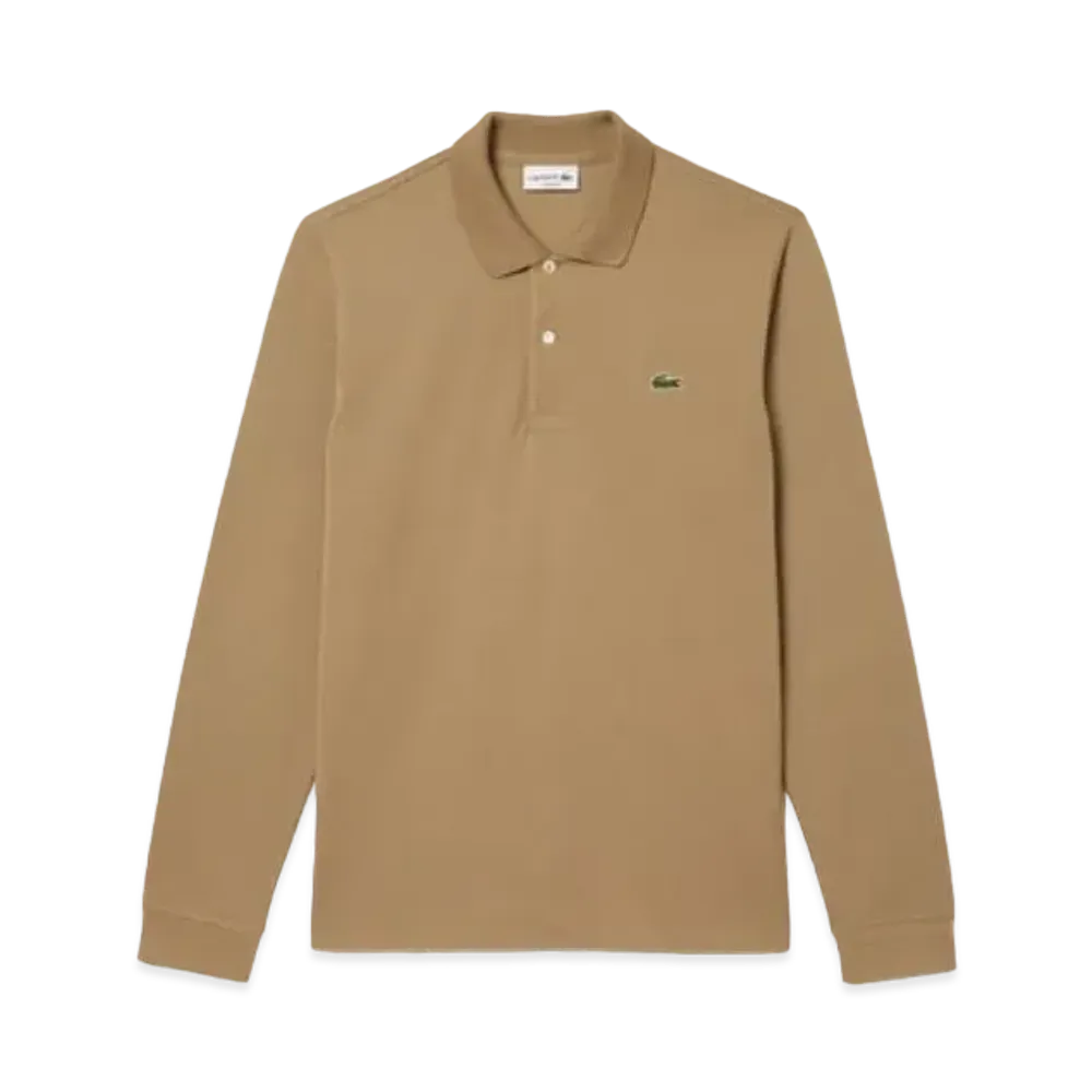 LACOSTE Original Fit Long Sleep Polo Shirt "Beige"