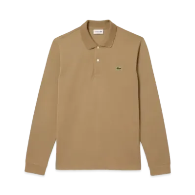 LACOSTE Original Fit Long Sleep Polo Shirt "Beige"
