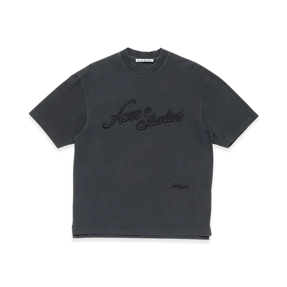 Acne Studios Logo T-shirt - Relaxed fit "Faded black"