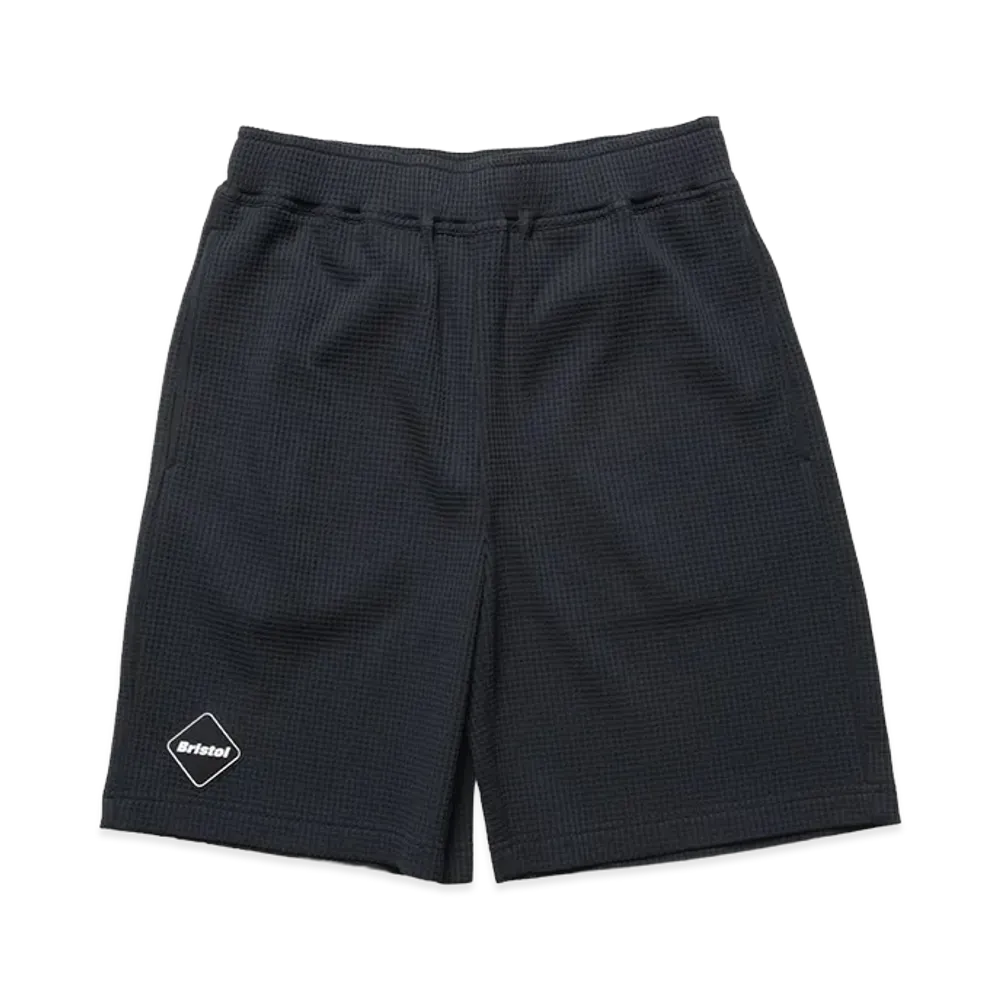 F.C.Real Bristol Kids Tech Waffle Lounge Shorts "Black"