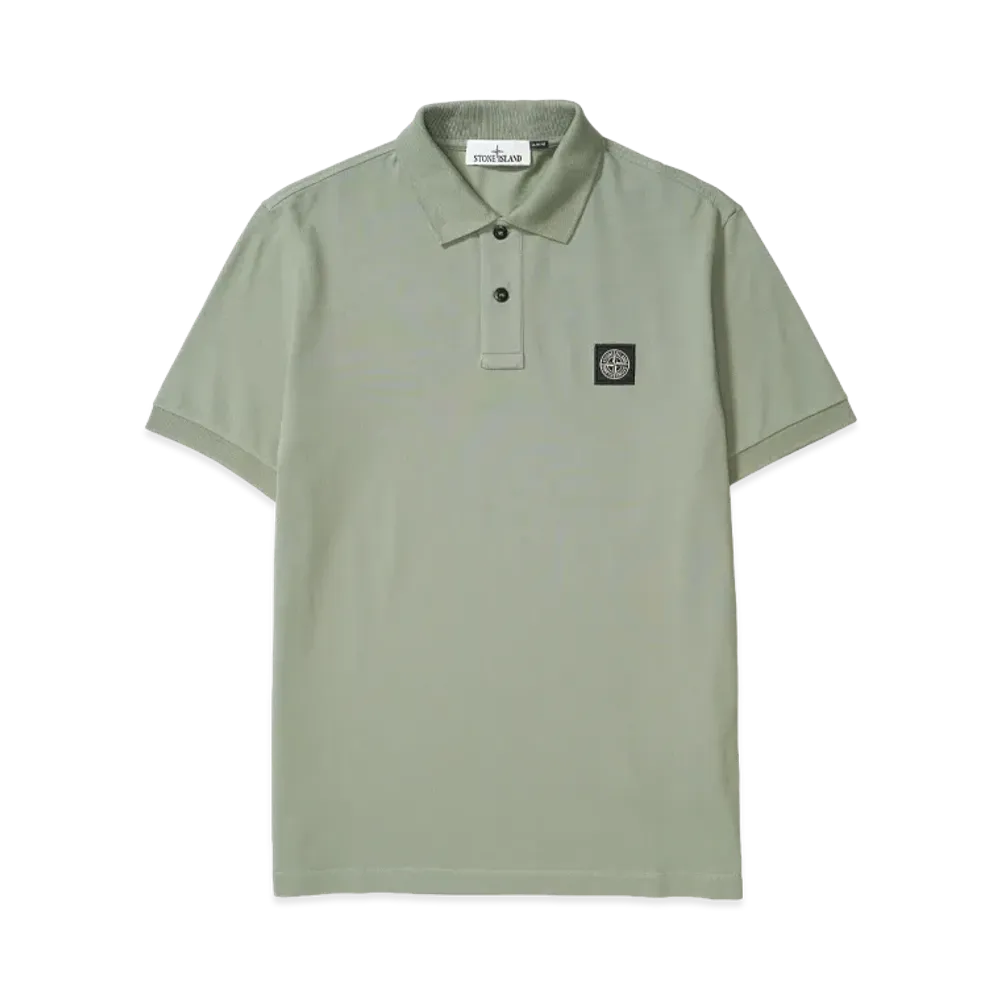 Stone Island Polo Shirt 22002SC Organic Cotton Elastane Pique "Sagegreen"
