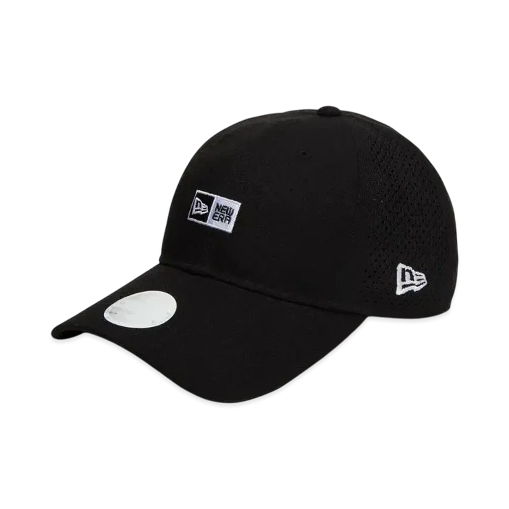 NEW ERA Golf Women's 9Twenty Long Visor Laser Perforated Mini Box Logo "Black"