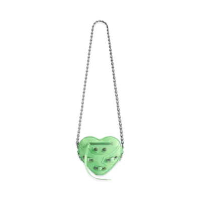 BALENCIAGA Le Cagole Heart Mini Bag "Light Green"
