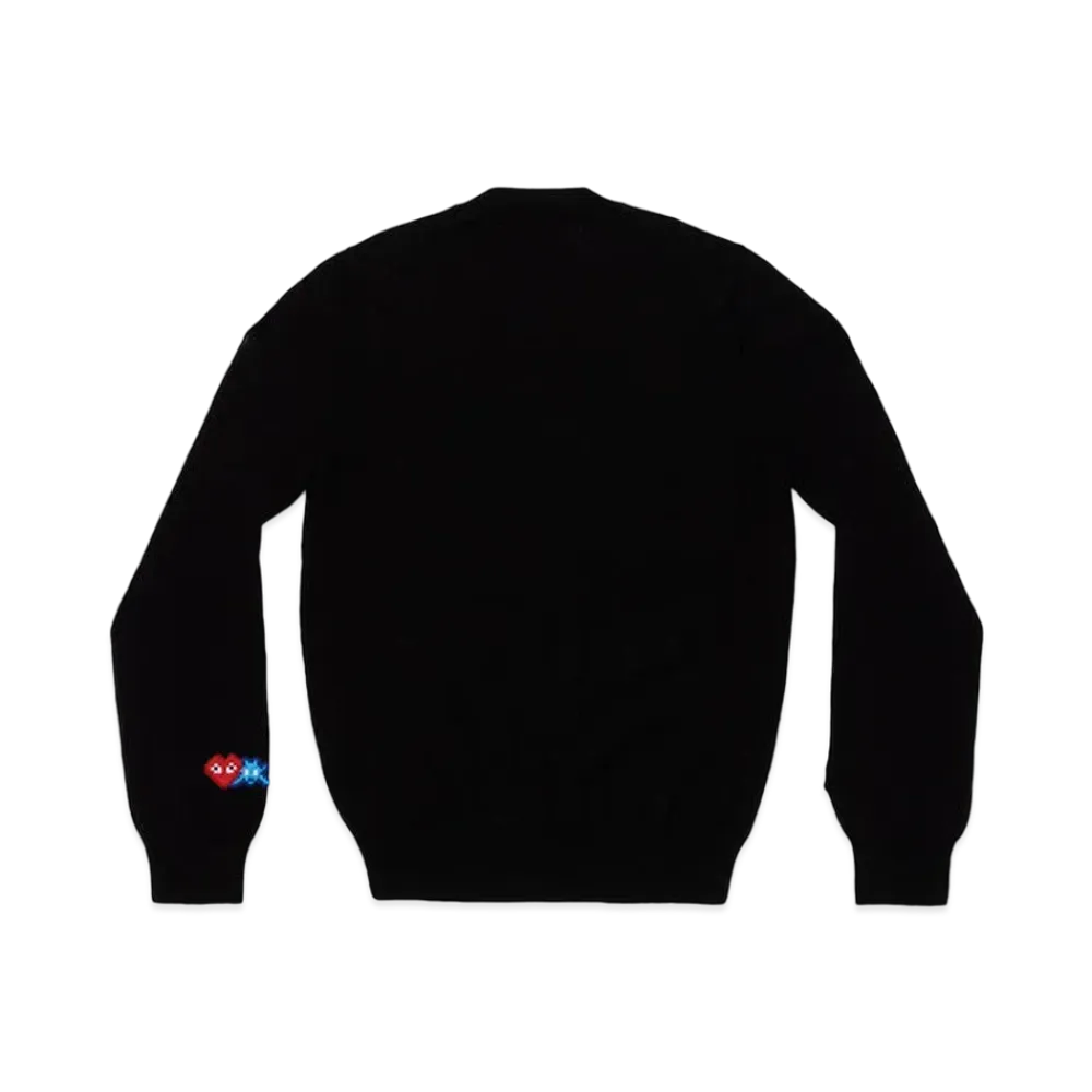 PLAY COMME des GARCONS Invader Men's Lambswool Cardigan "Black"
