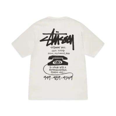 Stussy Old Phone Tee Pigment Dyed "Natural"