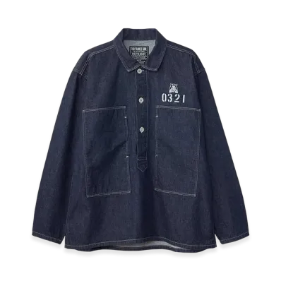 HYSTERIC GLAMOUR Hysteric 0321 Denim Pullover Shirt "Dark Indigo Blue"