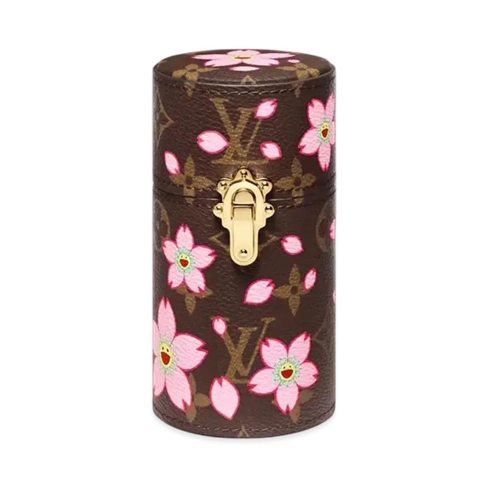 Louis Vuitton x Takashi Murakami Fragrance Travel Case Monogram Canvas "Sakura Brown"