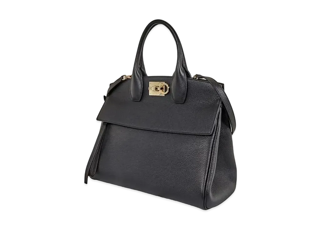 Salvatore Ferragamo Studio Bag (M) "Black"