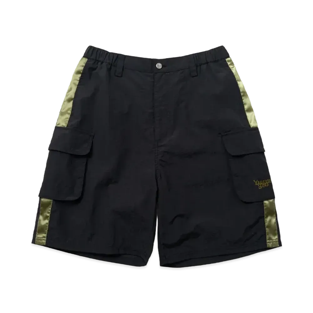 Younger Song assort cargo half pants "Black Nylon"