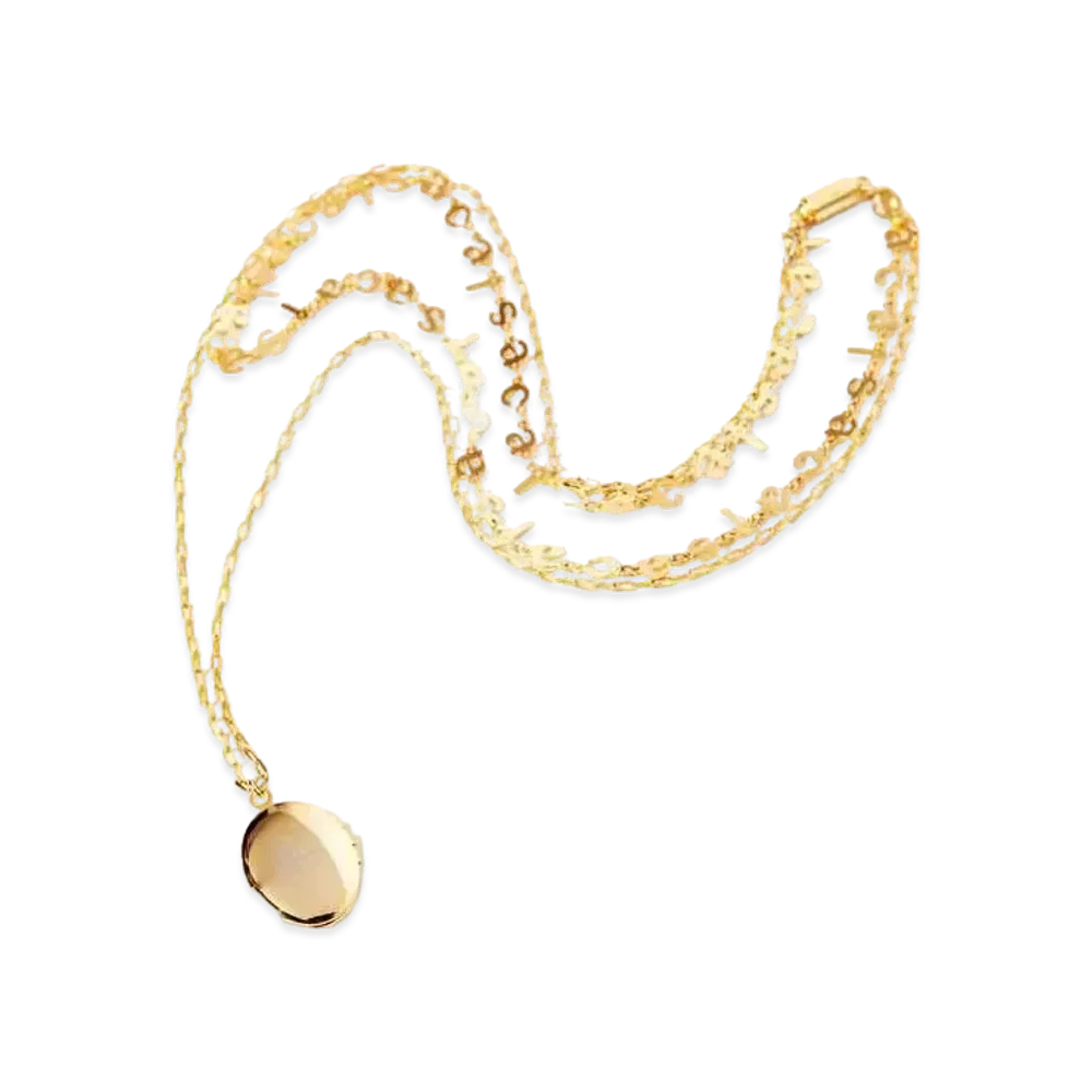 sacai Logo Chain Layered Necklace "Gold"