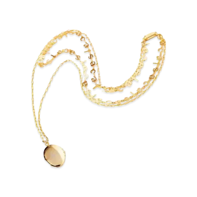 sacai Logo Chain Layered Necklace "Gold"
