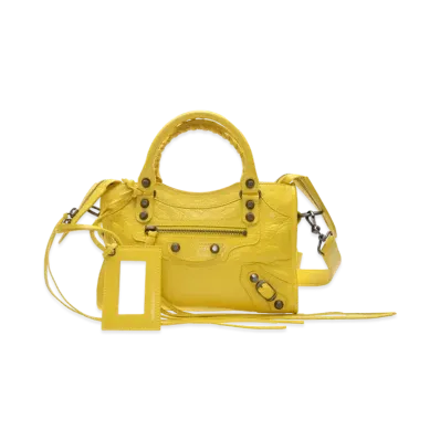 BALENCIAGA Handbag Lambskin "Yellow"