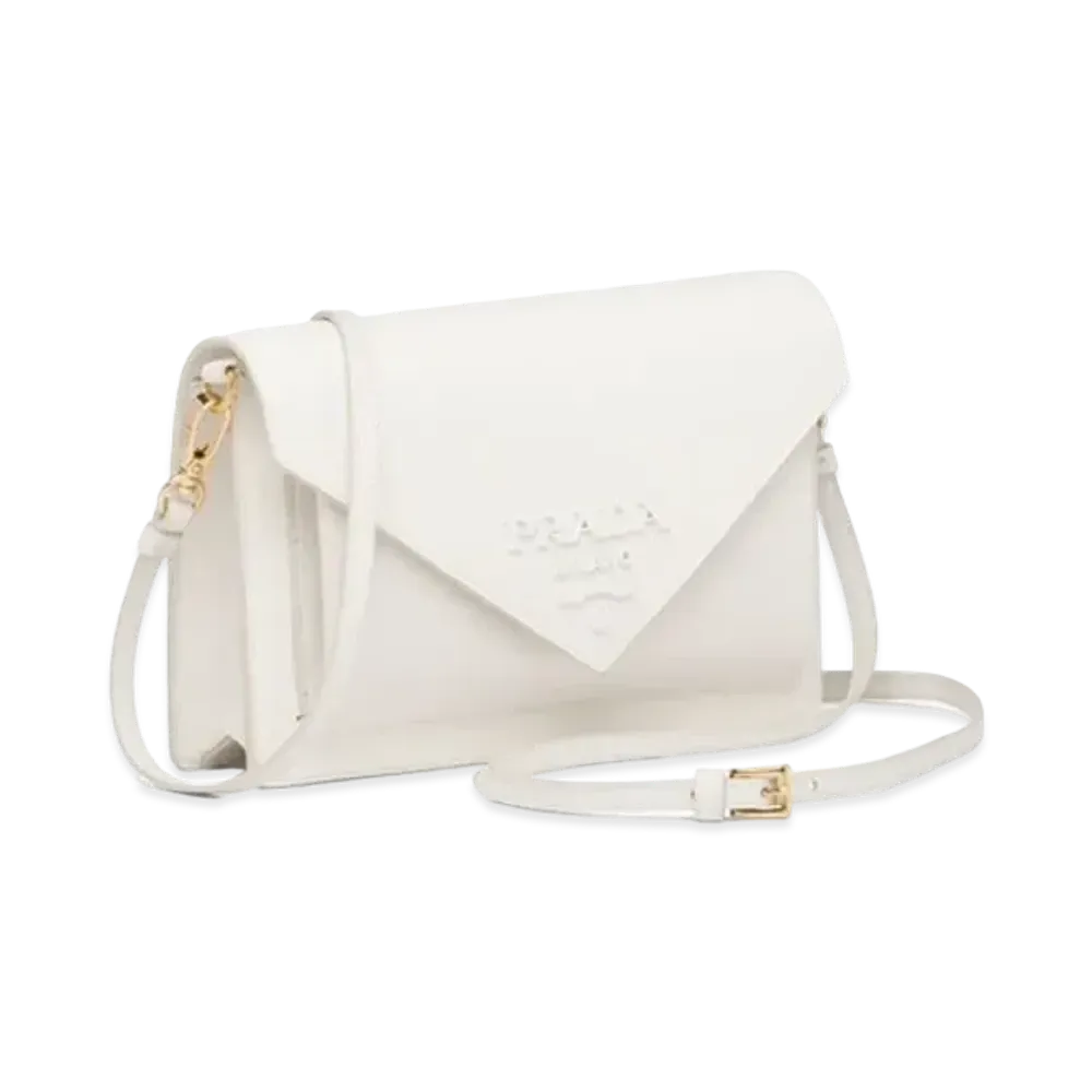 PRADA Saffiano Leather Mini Bag "White"