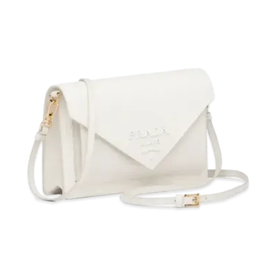 PRADA Saffiano Leather Mini Bag "White"