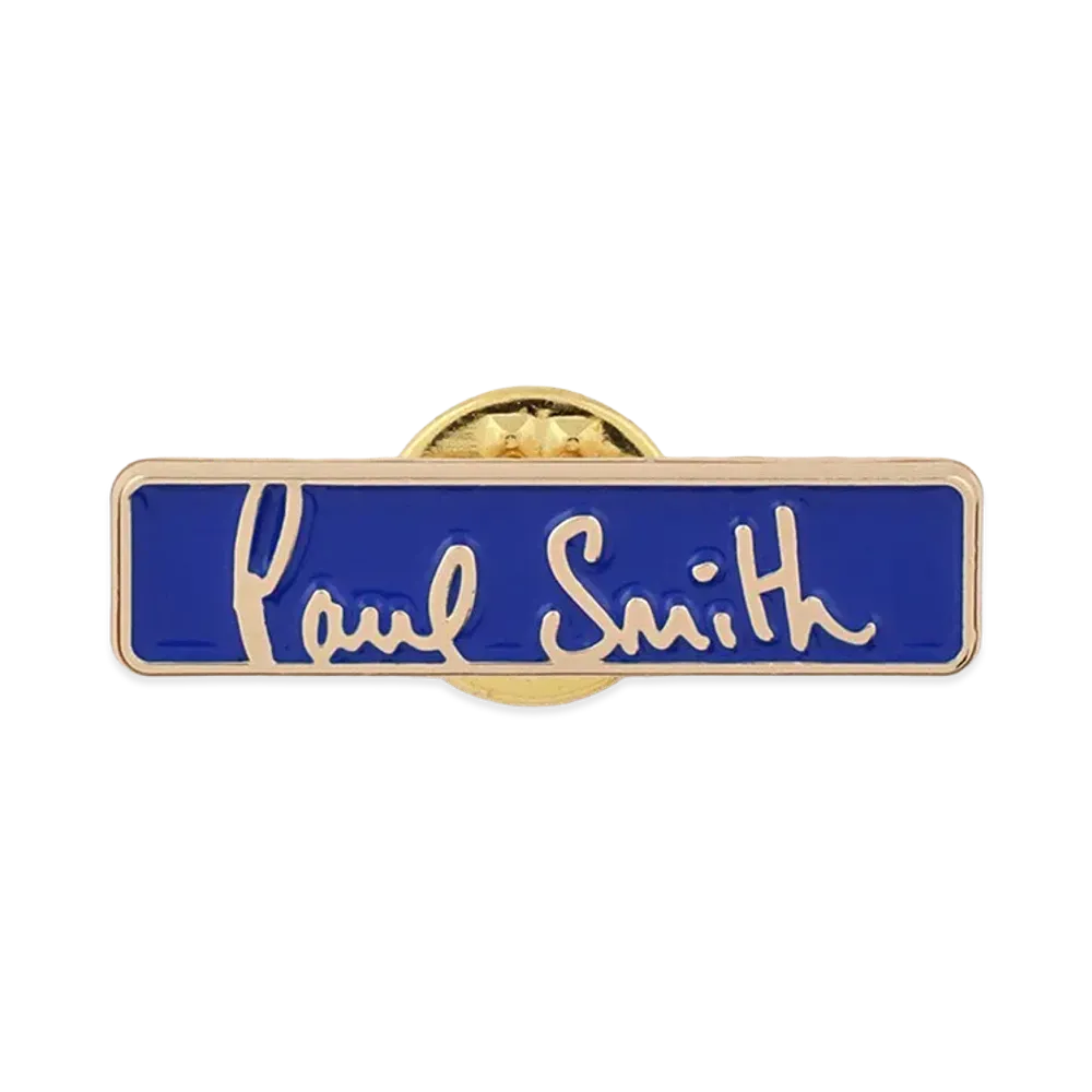Barbour x Paul Smith Signature Logo Pin Badge "Blue"