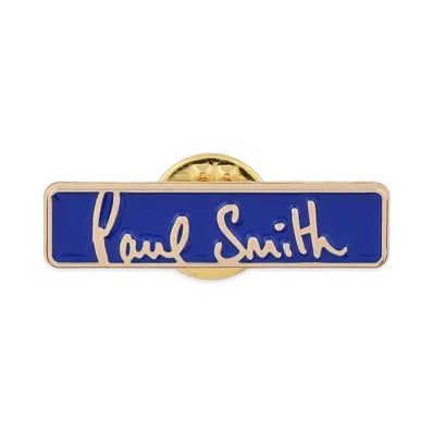 Barbour x Paul Smith Signature Logo Pin Badge "Blue"