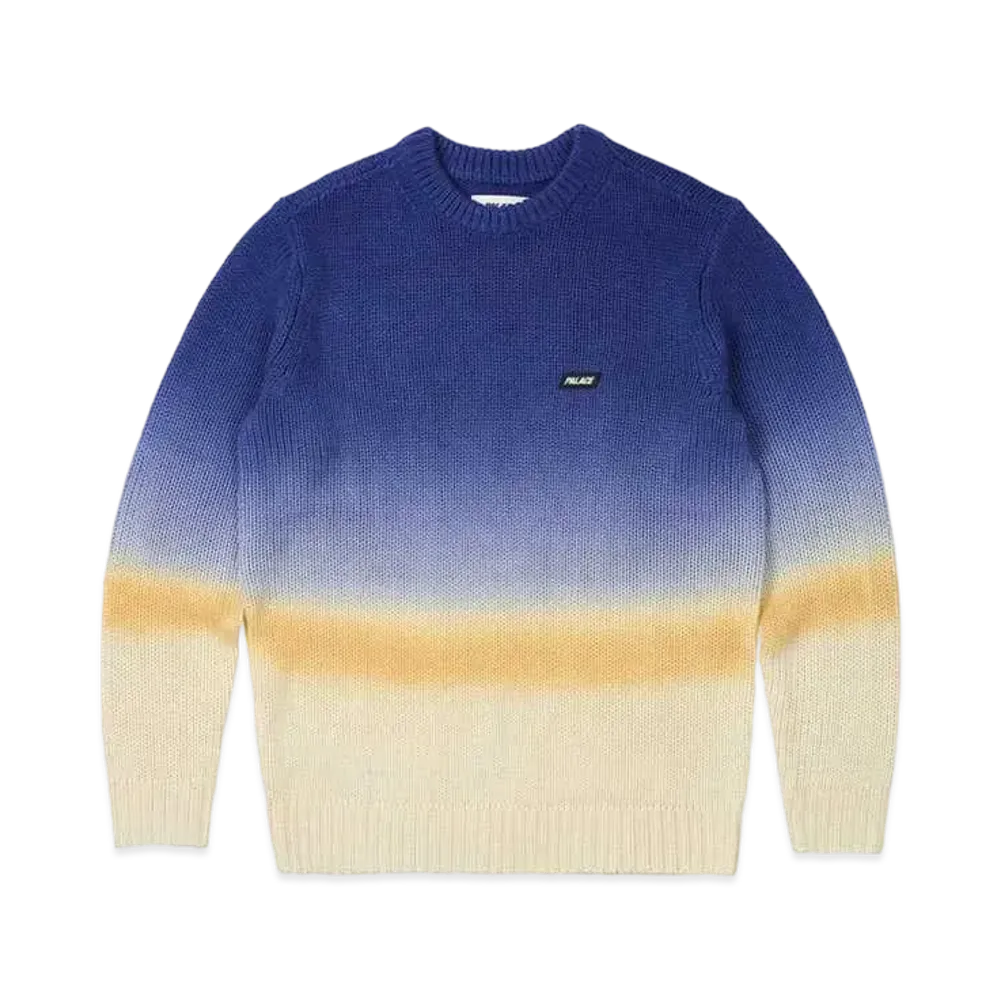 PALACE Gradient Dye Rib Knit "Blue"