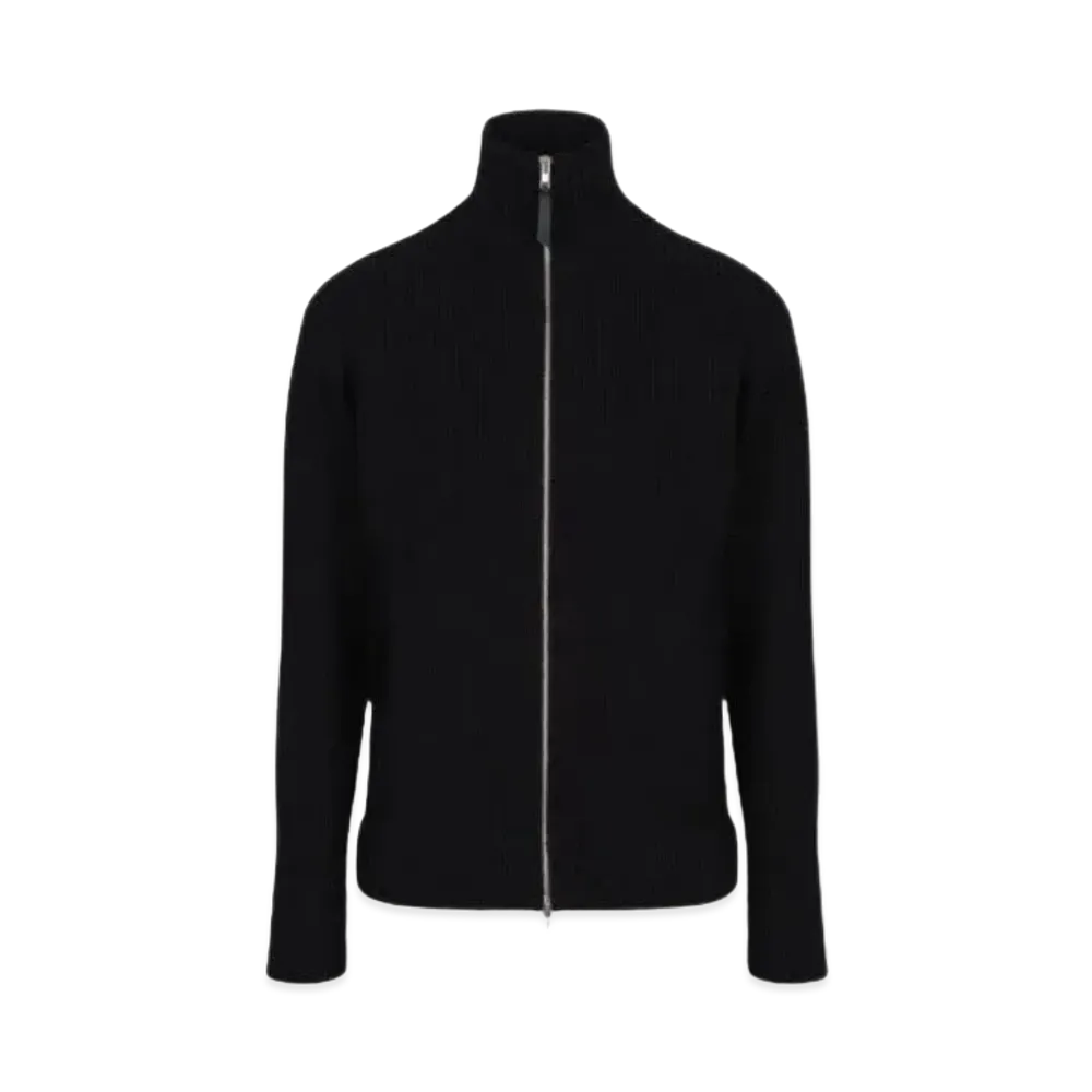 Maison Margiela Drivers Knit Zip Up Cardigan "Black"