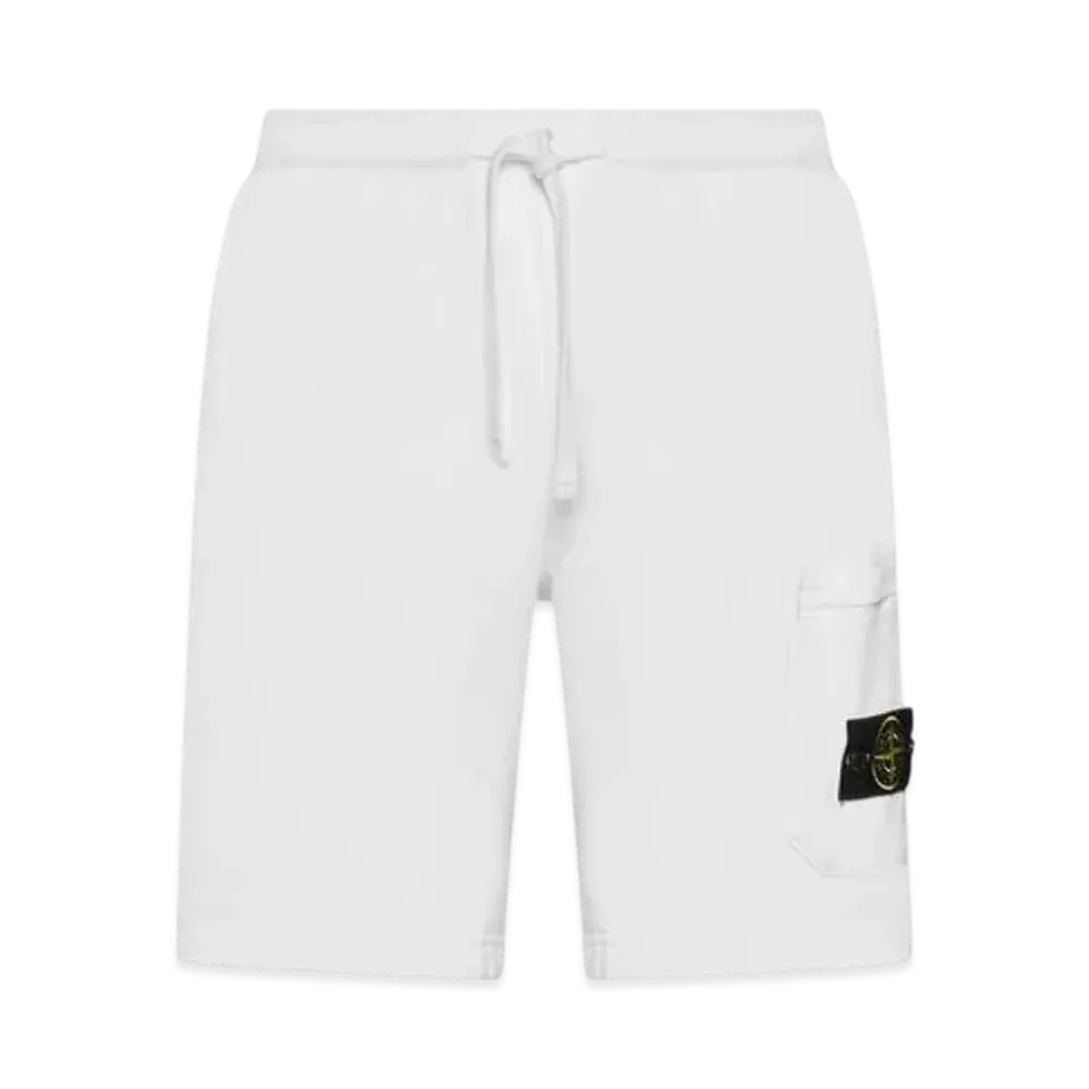 Stone Island 64651 Fleece Bermuda Shorts - 23SS "White"