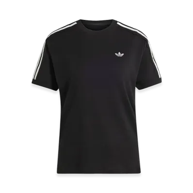 adidas Women's Lace 3-Stripes T-Shirt "Black"