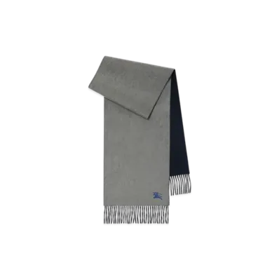 Burberry Reversible Cashmere Scarf "Grey/Navy"