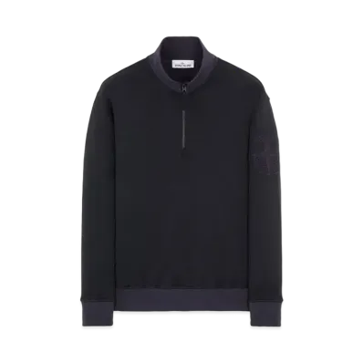 Stone Island 61137 DIAGONAL WEAVED POLYESTER COTTON FLEECE "Ink Blue"