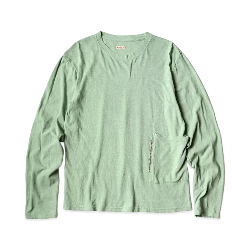 KAPITAL Gauze India Biscuit Pocket Long Tee "Mint"