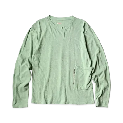 KAPITAL Gauze India Biscuit Pocket Long Tee "Mint"