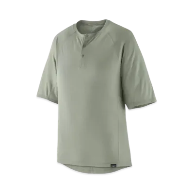 Patagonia Men's Cap Cool Trail Bike Henley "Sleet Green"