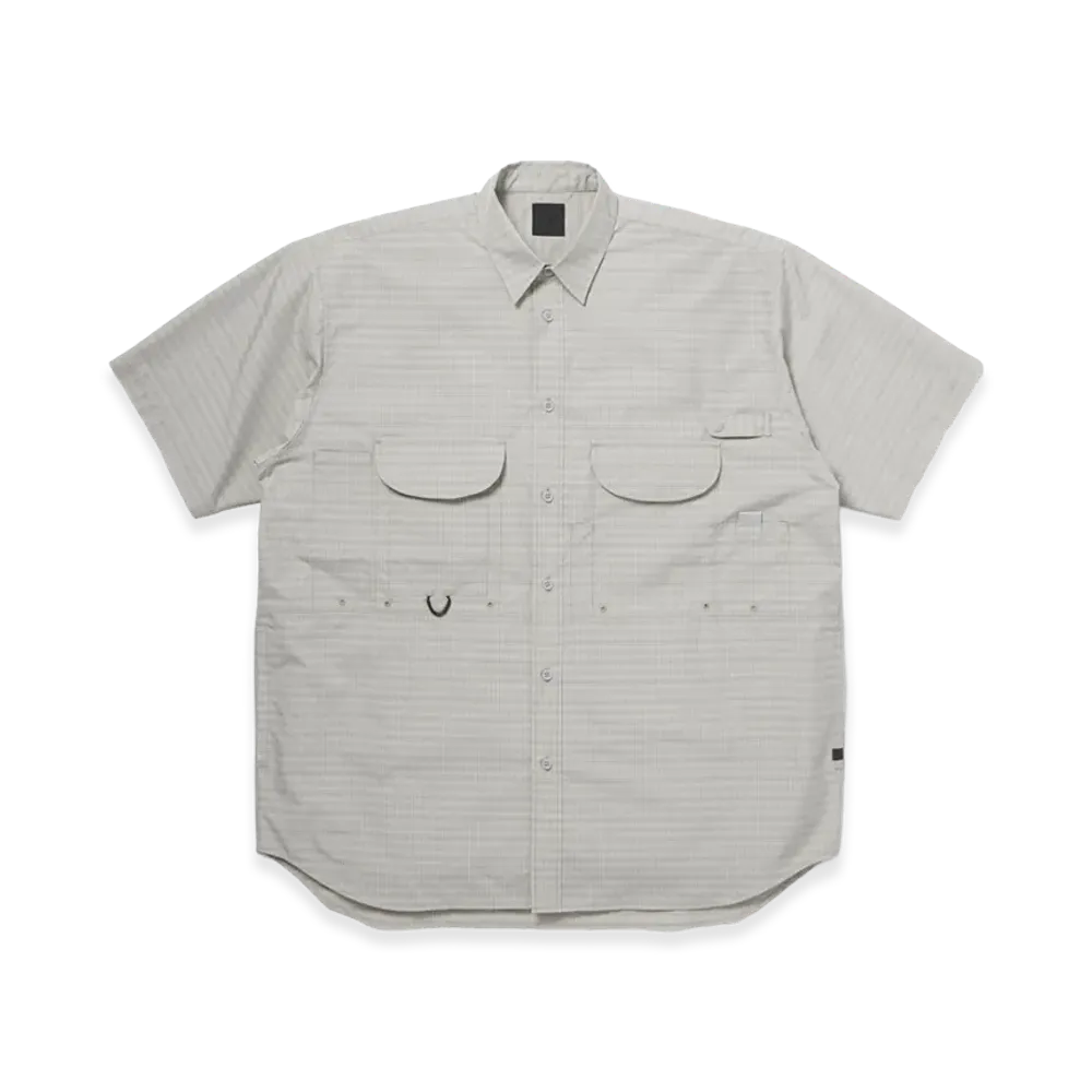 DAIWA PIER39 Women's Tech Fishing Shirt S/S Summer Plaid "Light Gray"