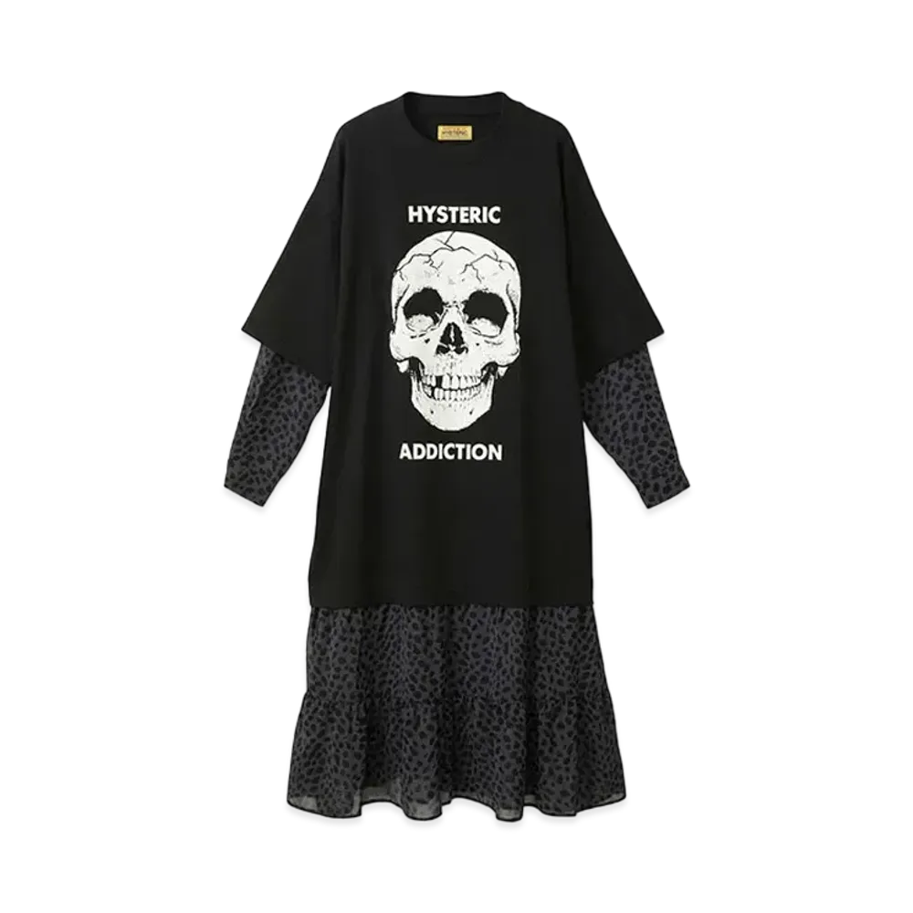 HYSTERIC GLAMOUR Hysteric Addiction Layered Dress "Black"