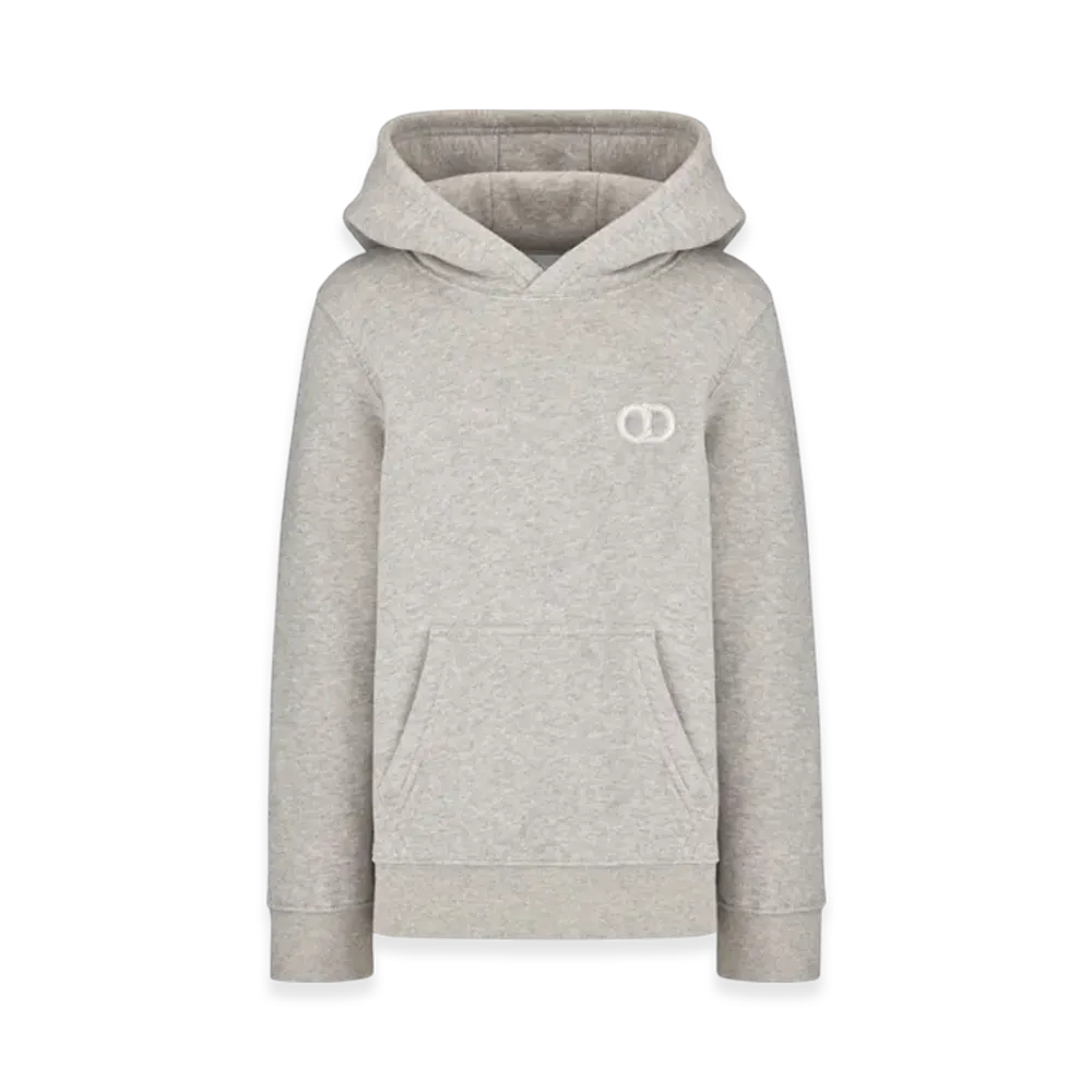 Dior Kids CD Icon Hooded Sweatshirt "Heather Gray"
